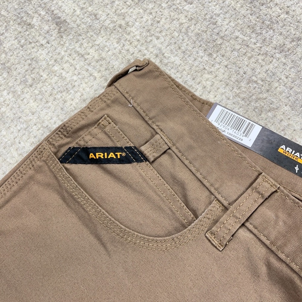 Ariat Rebar M4 Pants Men 44x30 Relaxed Straight Leg Brown Dura Stretch Work NWT - Picture 12 of 16